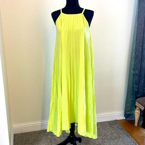 Chartreuse maxi dress